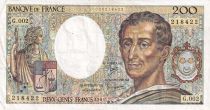 France 200 Francs - Montesquieu - 1981 - Série G.002