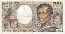 France 200 Francs - Montesquieu - 1981 - Série J.001