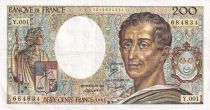 France 200 Francs - Montesquieu - 1981 - Série R.001