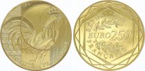 France 250 Euro Or - Rooster - 2016  - UNC - GOLD