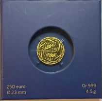 France 250 Euros Coq 2ème Type - 2015 - Or - BE