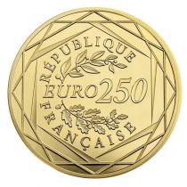 France 250 Euros Coq 2ème Type - 2015 - Or - BE