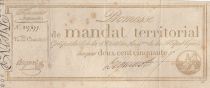 France 250 Francs - Mandat Territorial sans série - 1796 - TB+