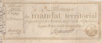 France 250 Francs - Territorial mandate without serial - 1796 - F+