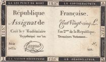 France 250 Livres - 7 Vendémiaire An II - 1793 - Sign. Furgaud - Serial 2435