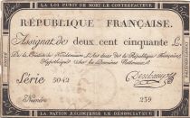 France 250 Livres - 7 Vendemiaire An II - 28.9.1793 - Sign. Deschamps - Serial 5042