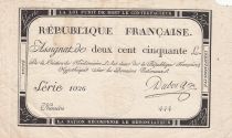 France 250 Livres - 7 Vendemiaire An II - 28.9.1793 - Sign. Dubos