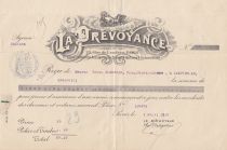 France 25.10 francs - Bank cheque receipt - La prévoyance - 1913