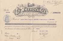 France 25.10 francs - Reçu de chèque de banque - La prévoyance - 1912