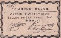 France 3 Sols - Gers - Caisse Patriotique Commune de Auch - 1792