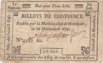 France 3 sols - Yvelines - Municipalité de Houdan - 16-12-1791