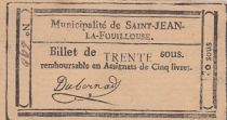 France 30 sous - Lozère - Saint Jean la fouillouse muncipality - 1792