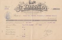 France 35.20 francs - Reçu de chèque de banque - La prévoyance - 1912