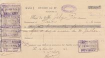 France 38 000 francs - Bank cheque receipt - R. Pallot notaire - 1914