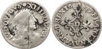 France 4 Sols Louis XIV - 1677 - D Lyon - Silver