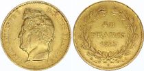 France 40 Francs Louis Philippe I Laureate head - 1833 A - Gold