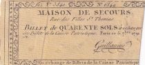 France 40 sols - Maison de secours, rue des filles St. Thomas - 05-09-1791 - Faux