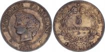 France 5 Centimes, Céres - 1871 A