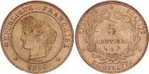 France 5 Centimes Cérès  - Troisième République - 1896 A Paris Torche