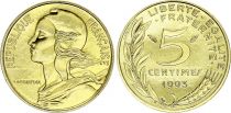 France 5 centimes Lagriffoul - 1993 BU frappe médaille