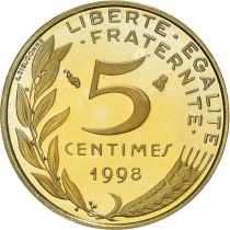 France 5 centimes Marianne - 1998 - BE