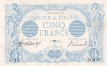 France 5 Francs - Bleu - 07-05-1915 - Série D.5081