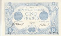 France 5 Francs - Bleu - 23-06-1916 - Série X.12519