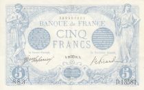 France 5 Francs - Bleu - 28-08-1916 - Série D.13581