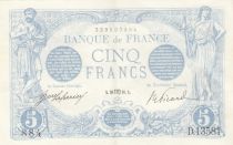 France 5 Francs - Bleu - 28-08-1916 - Série D.13581