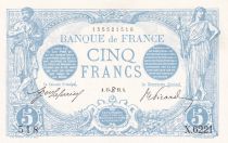 France 5 Francs - Blue - 15-06-1915 - Série X.6221