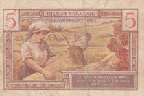 France 5 Francs - French Treasury - 1947 - Serial A.00672209