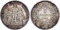 France 5 Francs - Hercule - 1876 A Paris - Argent