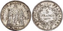 France 5 Francs - Hercule - 1877 A Paris - Argent