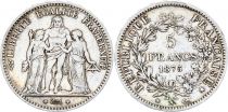 France 5 Francs - Hercules - Third Republic - 1875 A Paris - Silver