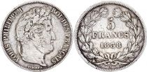 France 5 Francs - Louis-Philippe 1er - 1838 W Lille