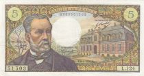 France 5 Francs - Pasteur - 08-01-1970 - Serial L.124