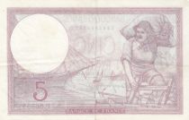 France 5 Francs - Purple - 05-12-1940 - Serial P.66595