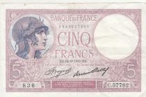 France 5 Francs - Purple - 14-09-1933 - Serial C.57