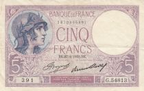 France 5 Francs - Purple - 27-04-1933 - Serial G.54