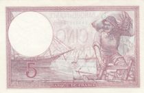 France 5 Francs - Purple - 27-07-1939 - Serial L.59570