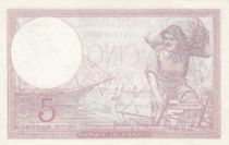 France 5 Francs - Violet - 14-09-1939 - Série Z.62376