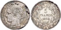 France 5 Francs, Ceres - 1850 BB Strasbourg - Silver