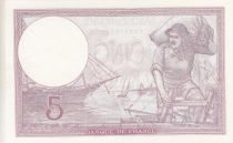 France 5 Francs Helmeted woman 28-11-1940 Serial H.67716