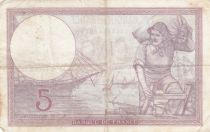 France 5 Francs Helmeted woman 28-11-1940 Serial X.66