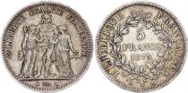 France 5 Francs Hercules - Third Republic 1873 K Bordeaux - Silver