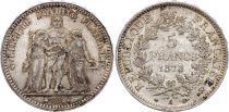 France 5 Francs Hercules 1873 A - Paris - Silver