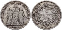 France 5 Francs Hercules 1873 A - Paris - Silver