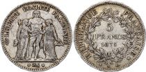 France 5 Francs Hercules 1875 A - Paris - Silver