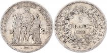 France 5 Francs Hercules 2th Republic - 1849 A Paris - Silver