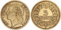 France 5 Francs Laureate head - 1945 C